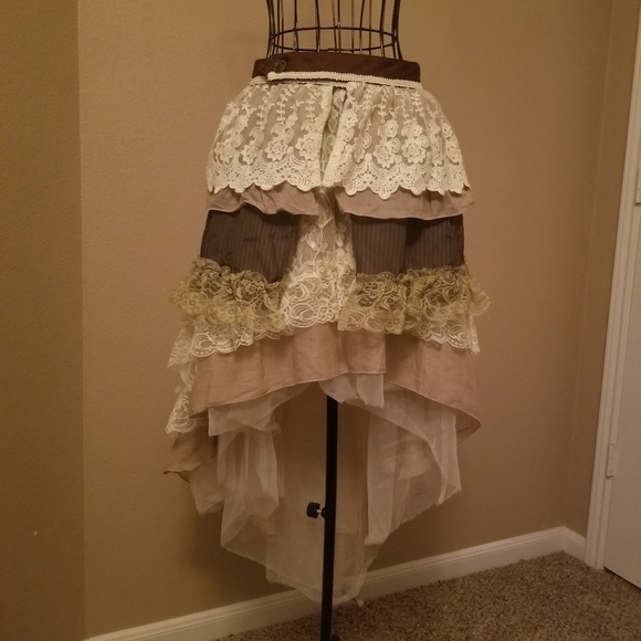 Steampunk Victorian Gothic Long Skirt Haolin - Picture 5 of 8